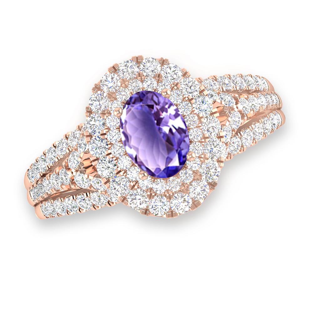 Rose Gold - Tanzanite