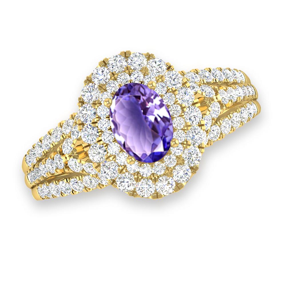 Yellow Gold - Tanzanite