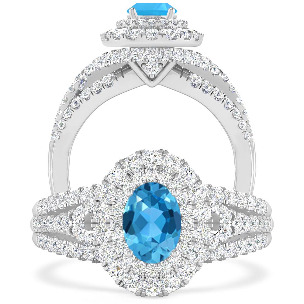 White Gold - Blue Topaz