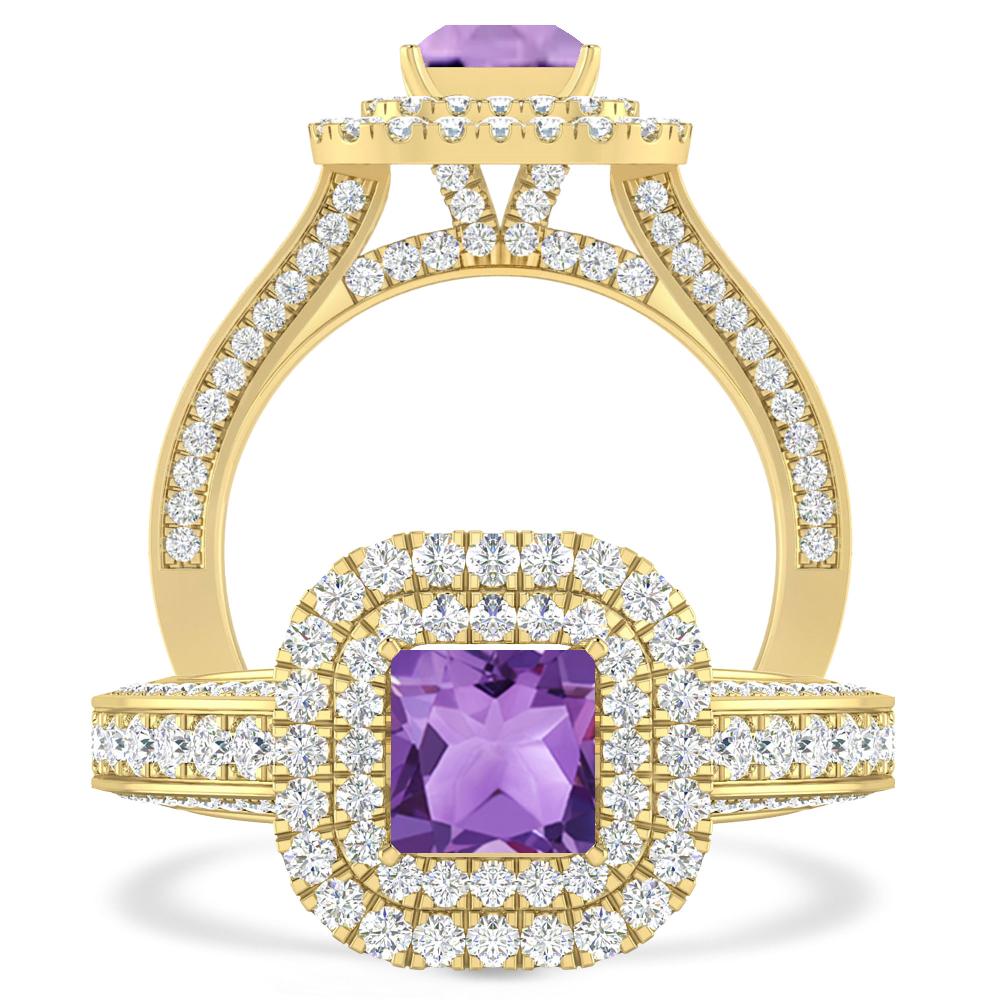 Yellow Gold - Amethyst