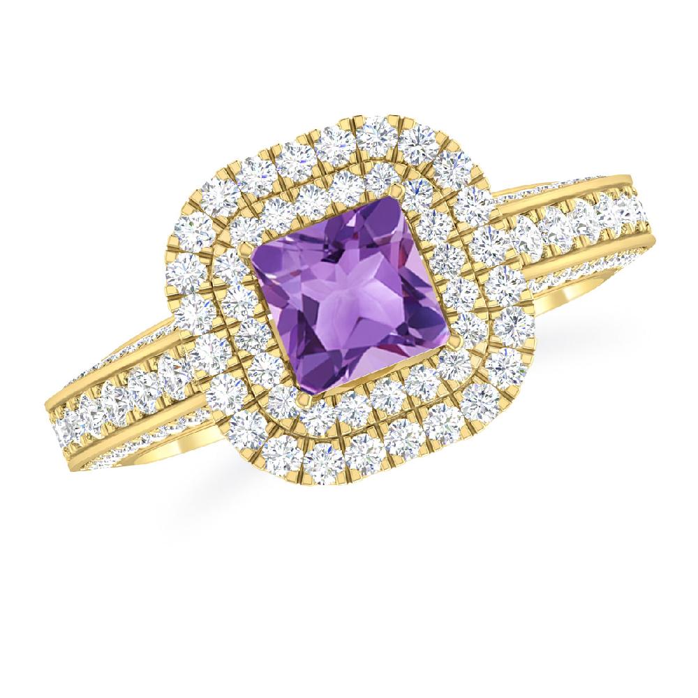 Yellow Gold - Amethyst