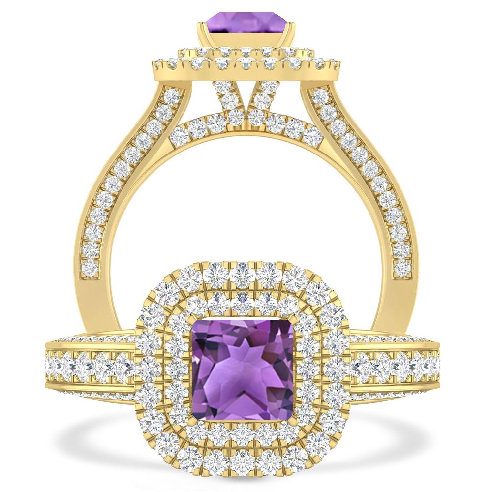 Yellow Gold - Amethyst