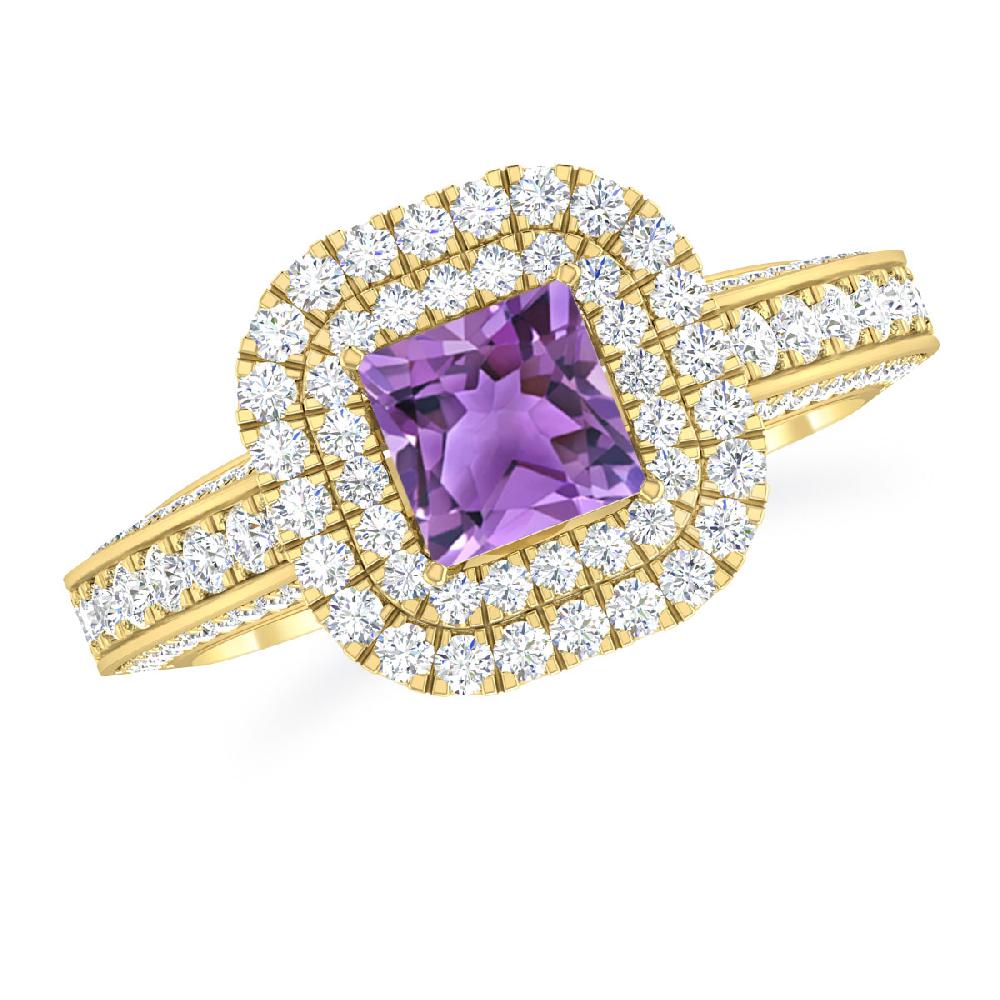 Yellow Gold - Amethyst