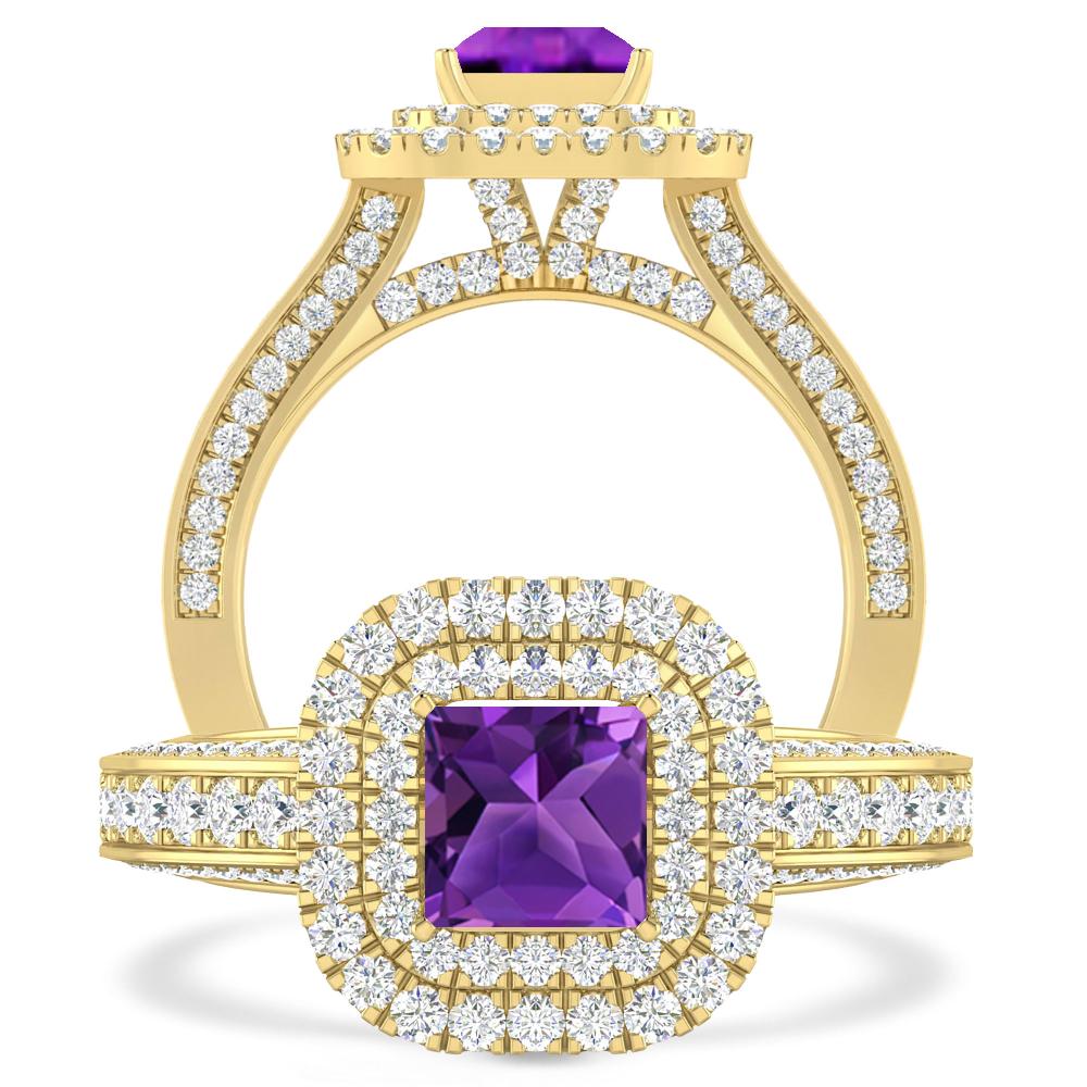 Yellow Gold - Amethyst