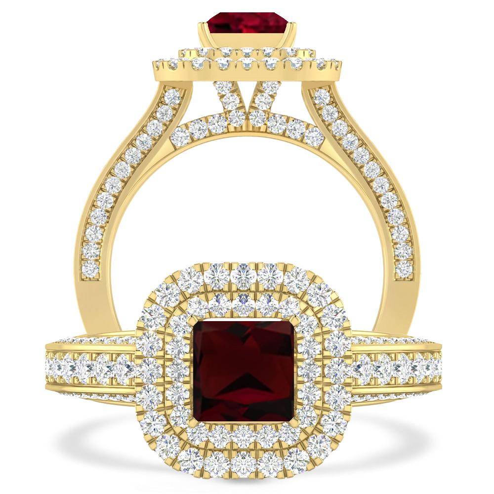 Yellow Gold - Garnet