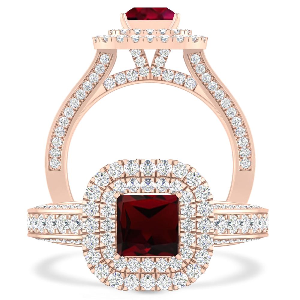 Rose Gold - Garnet