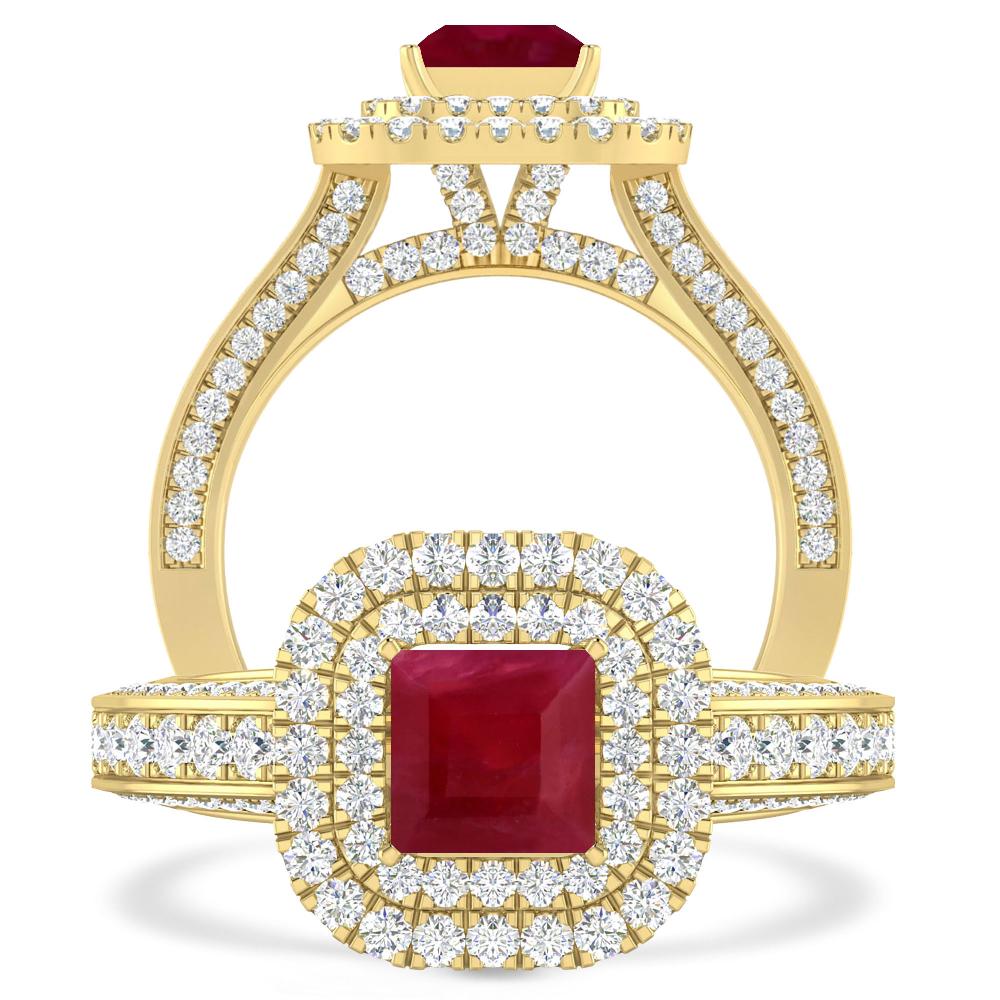 Yellow Gold - Ruby