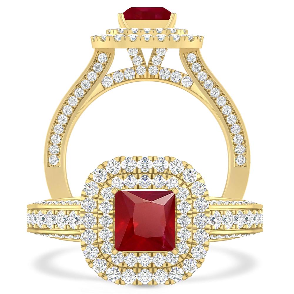 Yellow Gold - Ruby