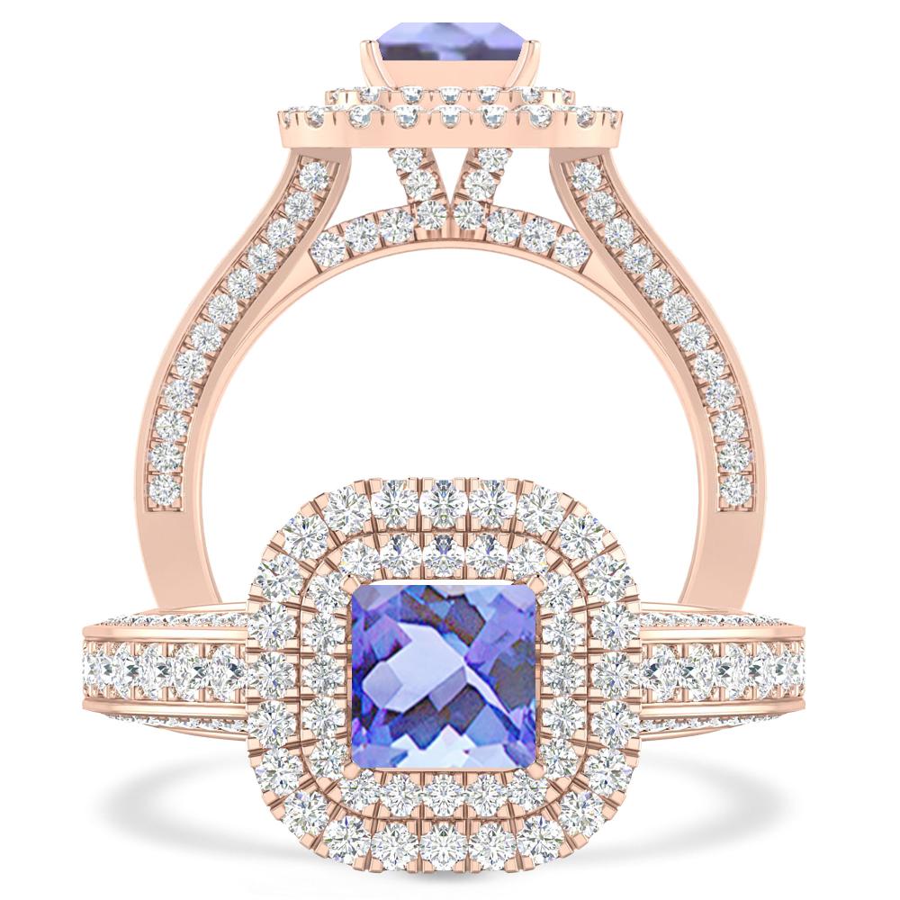 Rose Gold - Tanzanite