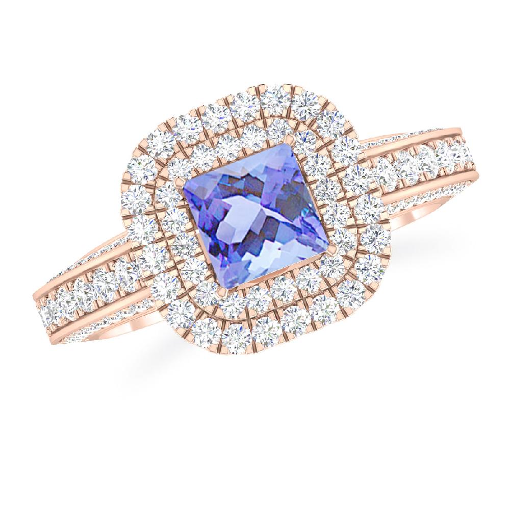 Rose Gold - Tanzanite