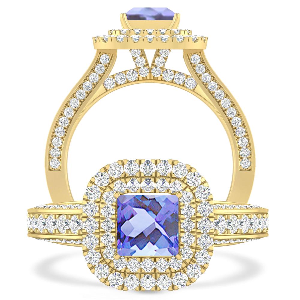 Yellow Gold - Tanzanite