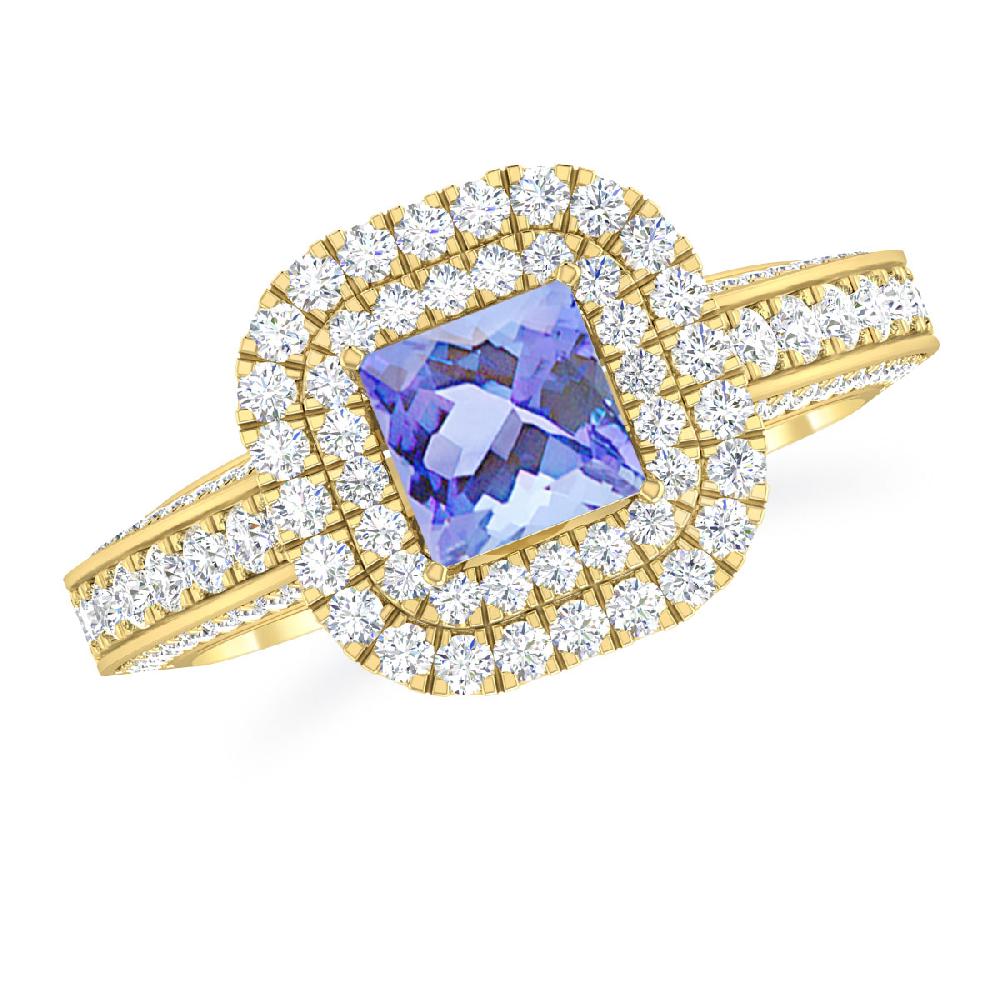 Yellow Gold - Tanzanite