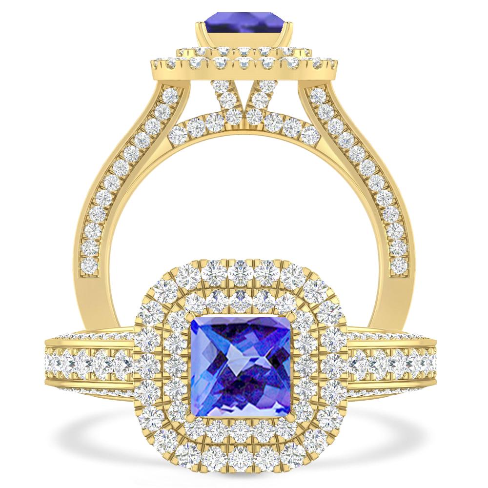 Yellow Gold - Tanzanite