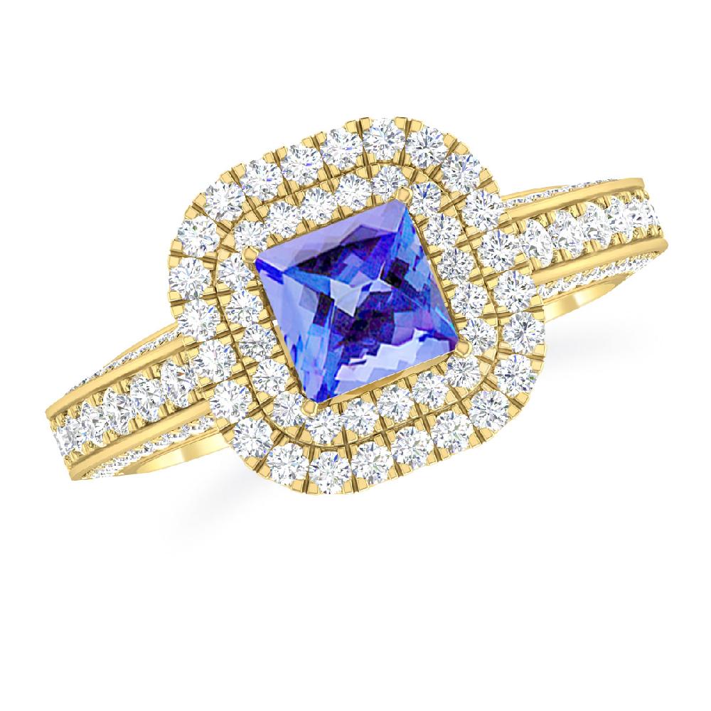 Yellow Gold - Tanzanite