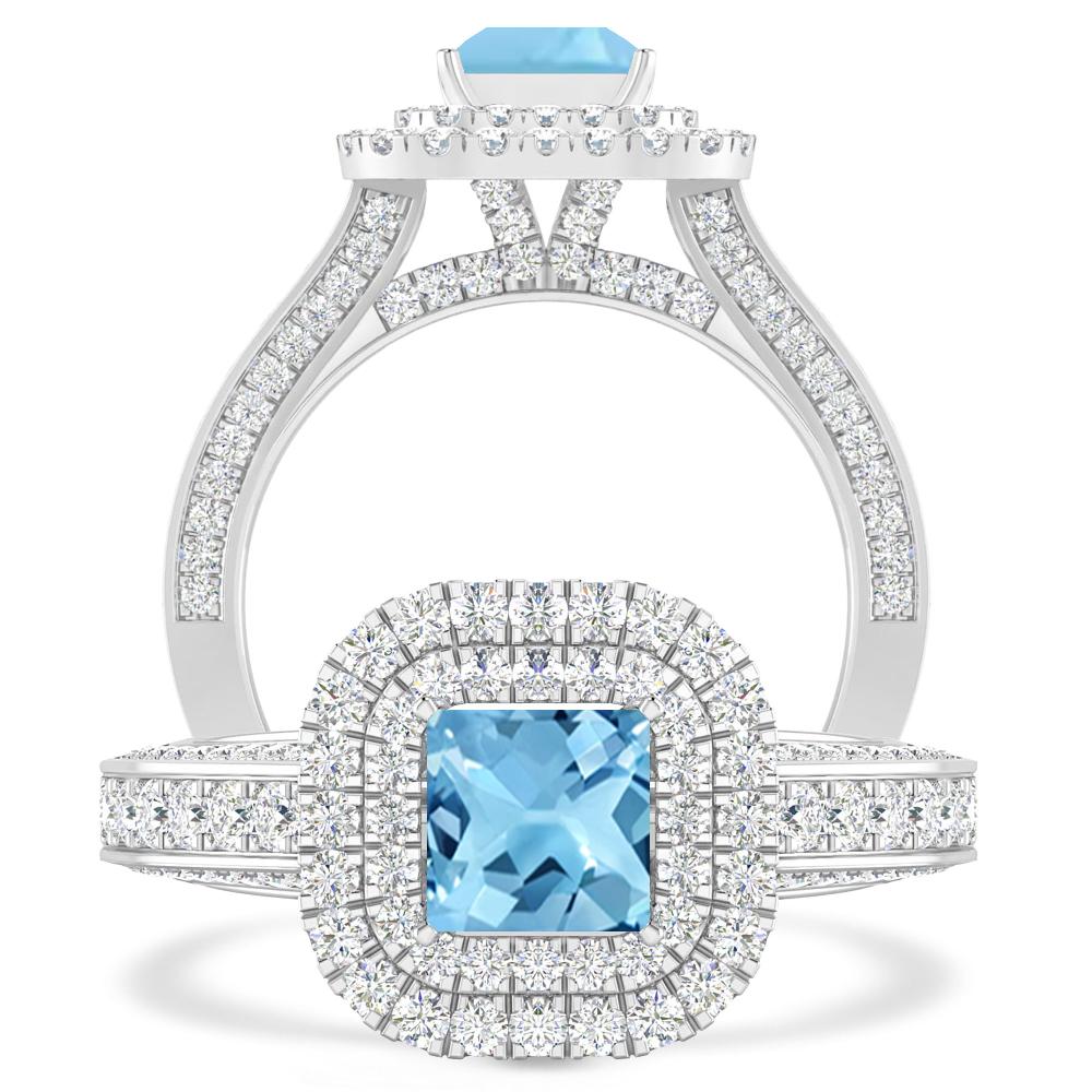 White Gold - Blue Topaz