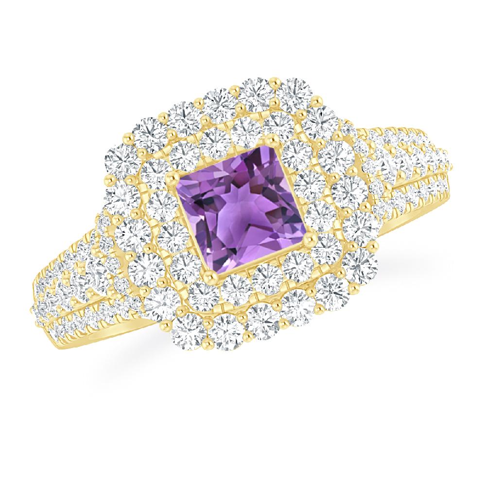 Yellow Gold - Amethyst