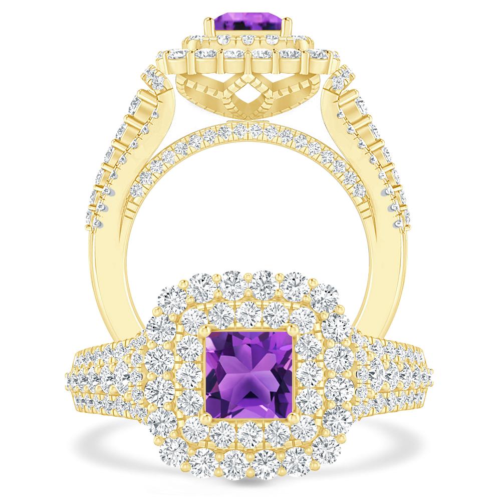 Yellow Gold - Amethyst