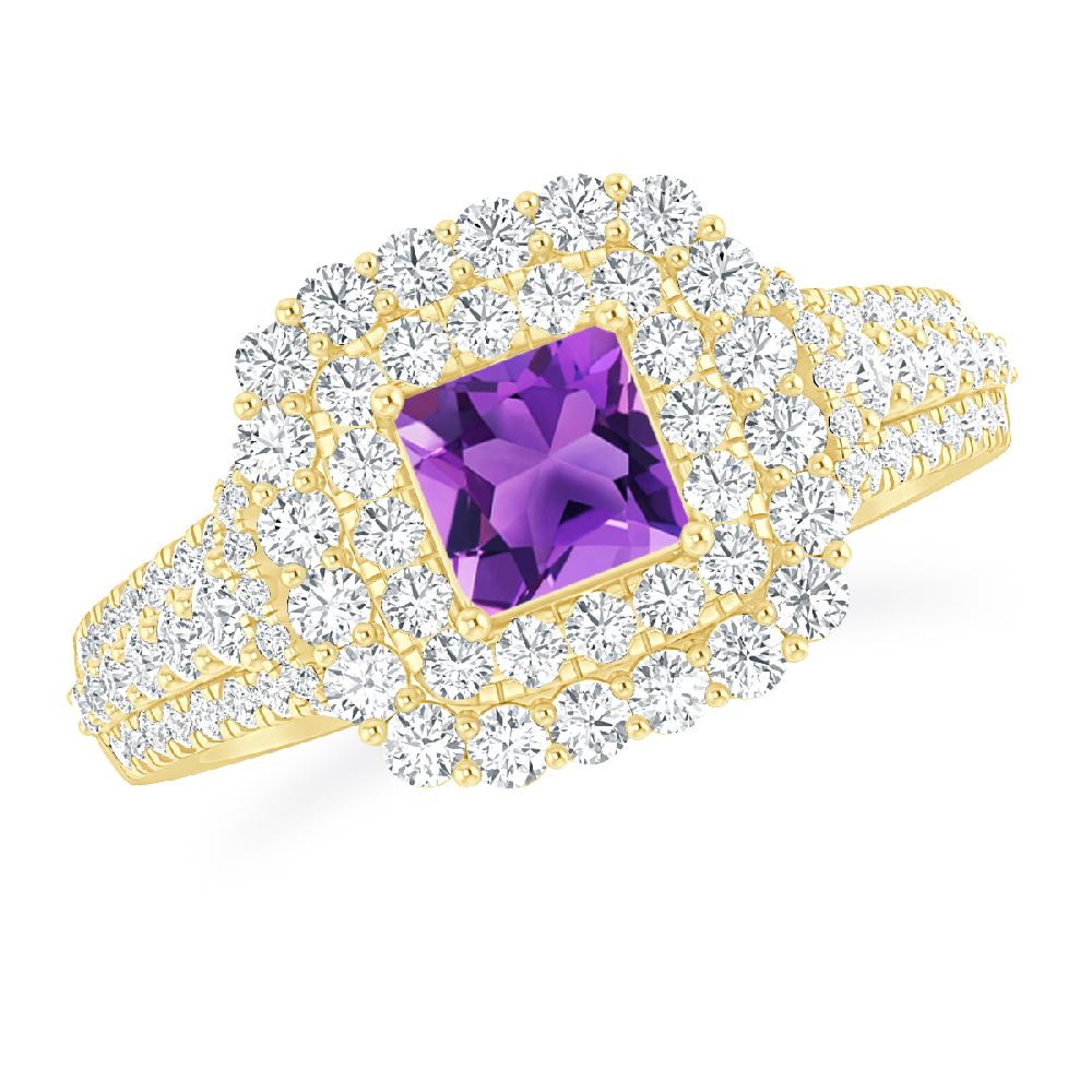 Yellow Gold - Amethyst