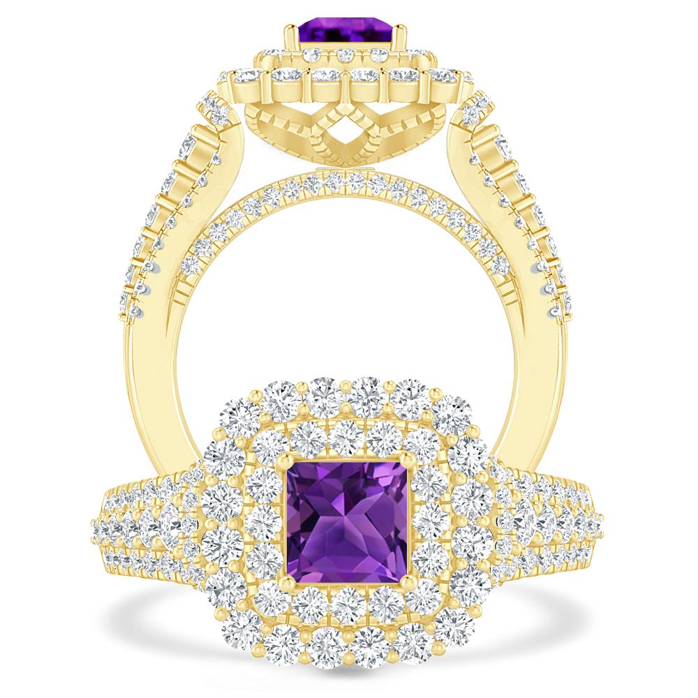 Yellow Gold - Amethyst