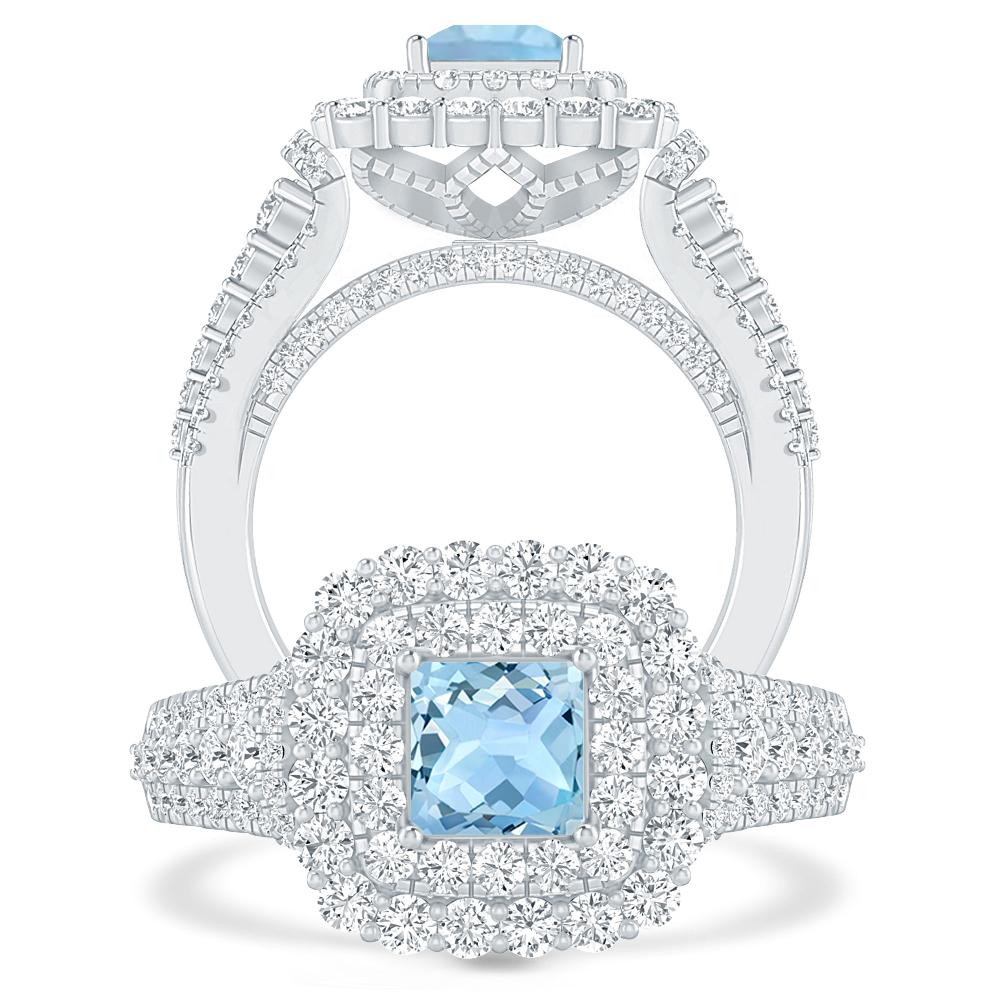 White Gold - Aquamarine