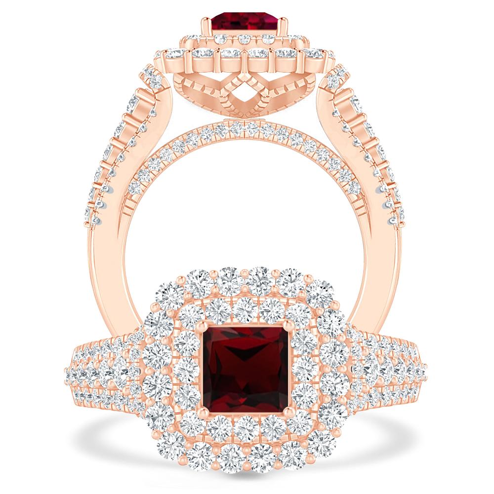 Rose Gold - Garnet