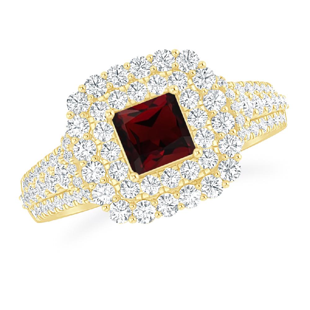 Yellow Gold - Garnet