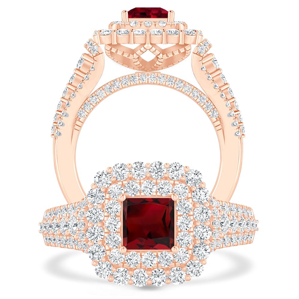 Rose Gold - Garnet