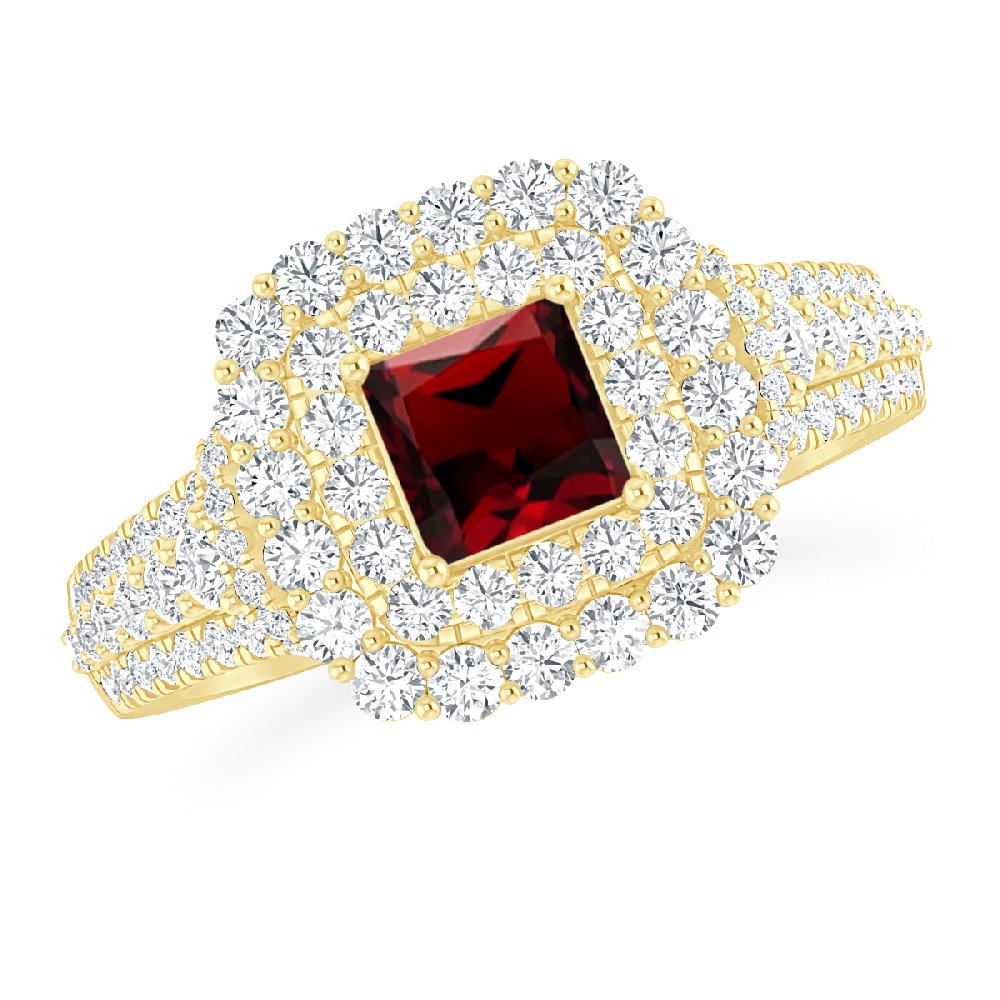 Yellow Gold - Garnet