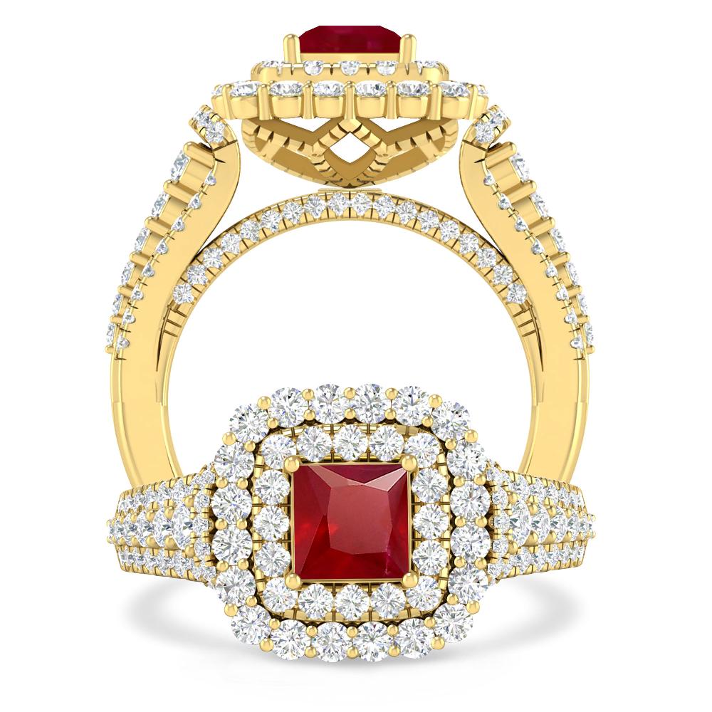 Yellow Gold - Ruby