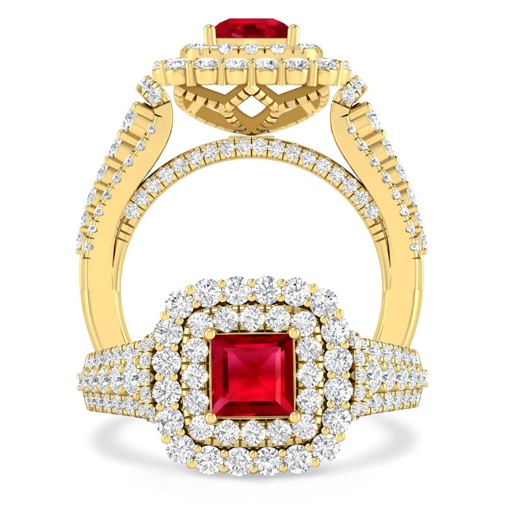 Yellow Gold - Ruby