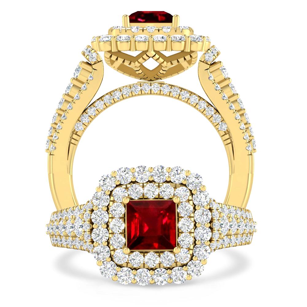 Yellow Gold - Ruby