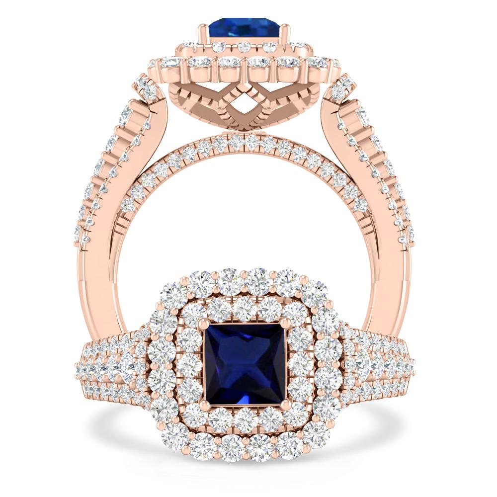 Rose Gold - Sapphire