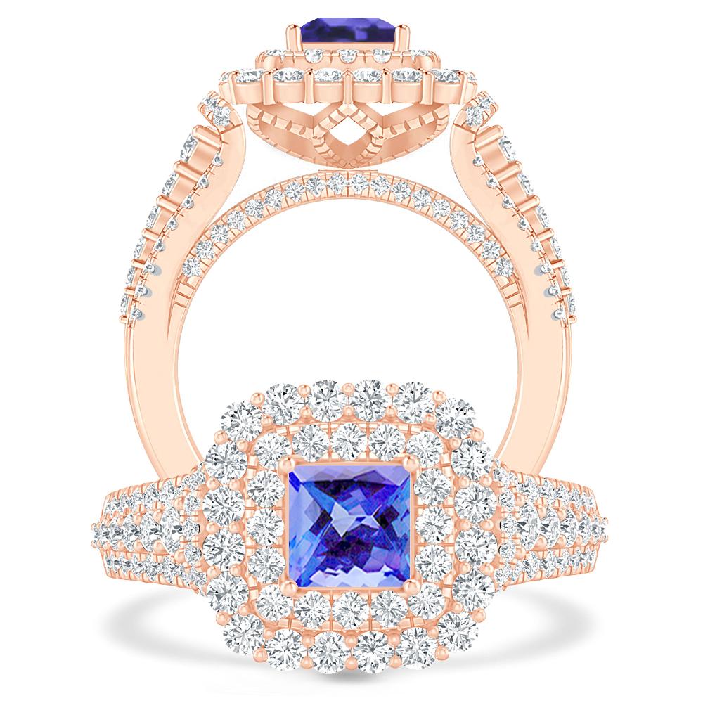 Rose Gold - Tanzanite