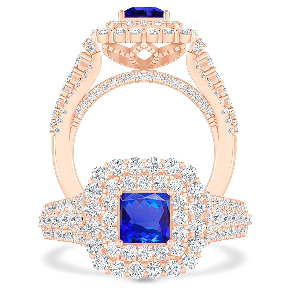 Rose Gold - Tanzanite