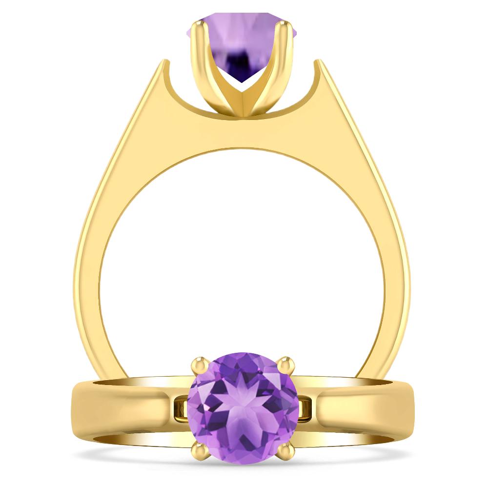 Yellow Gold - Amethyst