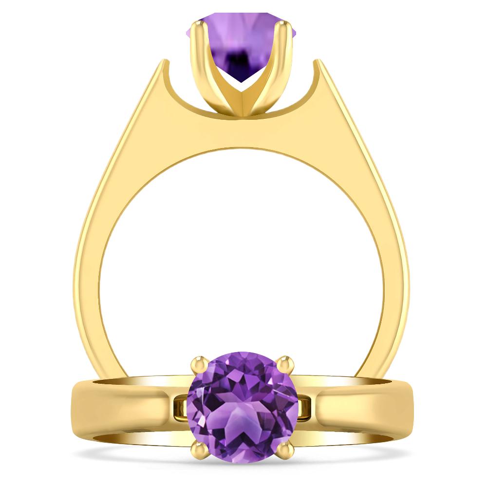 Yellow Gold - Amethyst