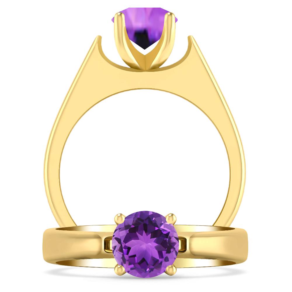 Yellow Gold - Amethyst