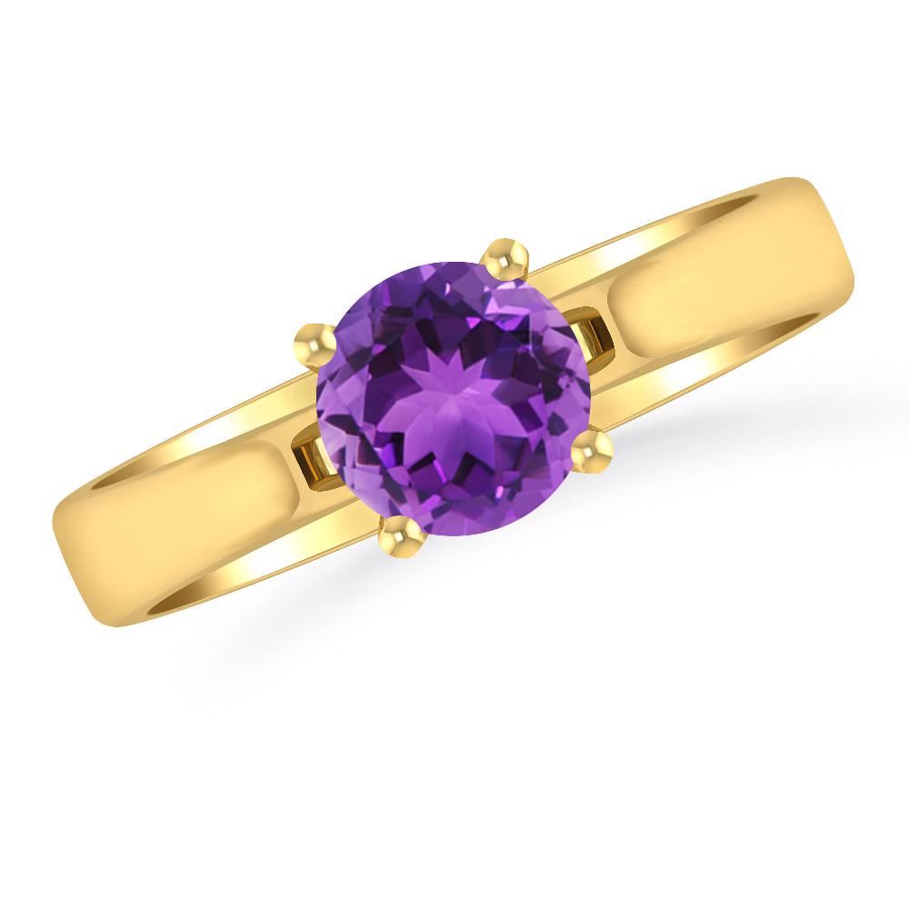 Yellow Gold - Amethyst