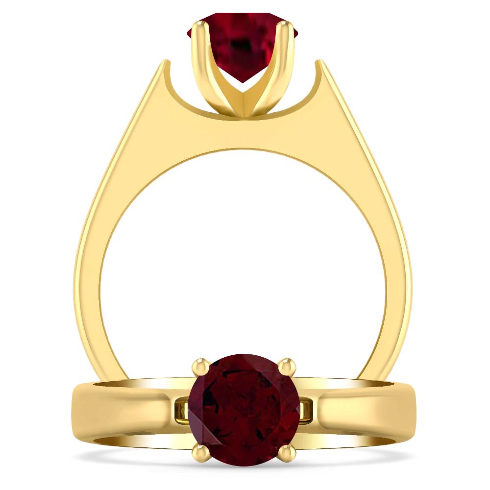 Yellow Gold - Garnet