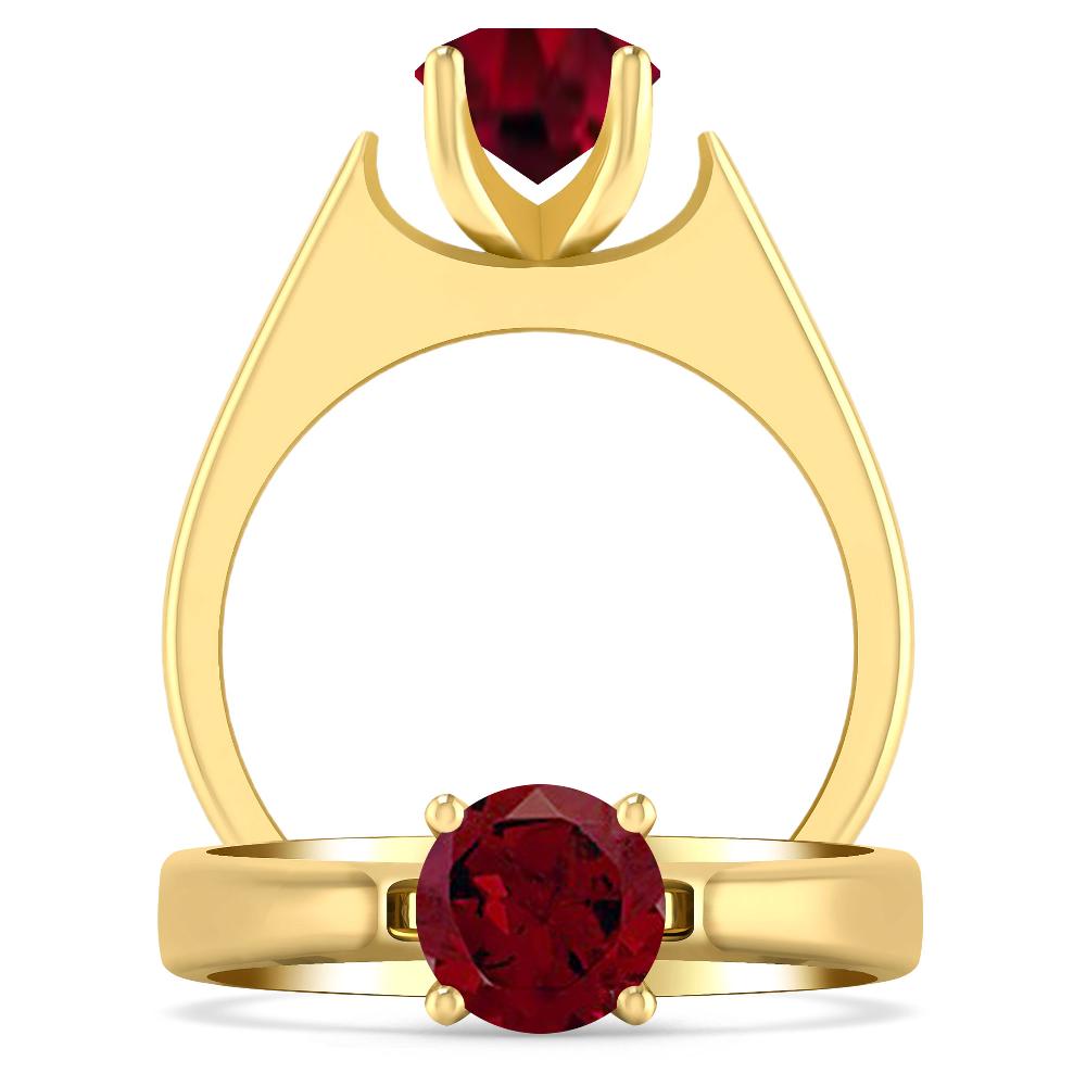 Yellow Gold - Garnet