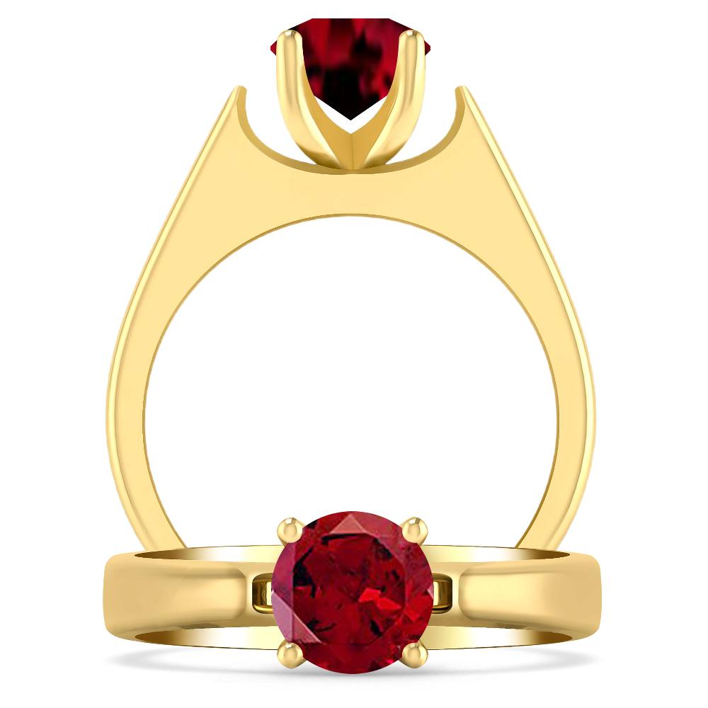 Yellow Gold - Garnet