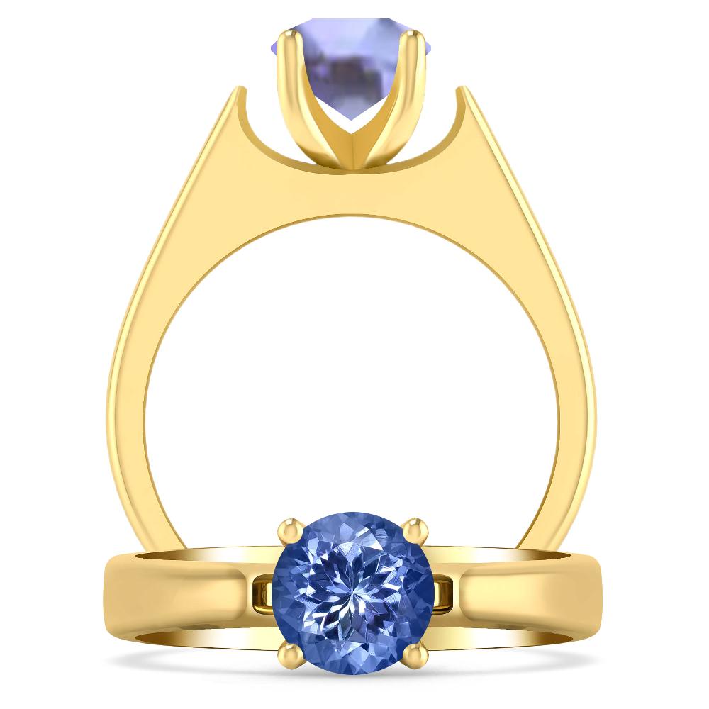 Yellow Gold - Tanzanite