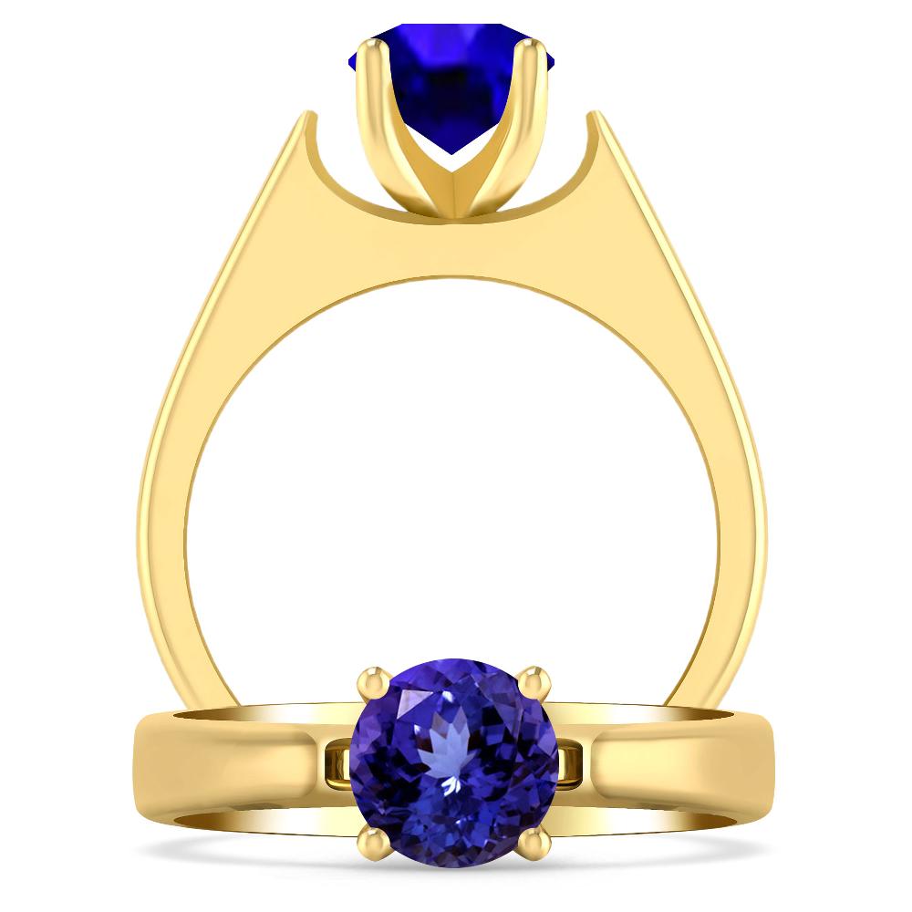 Yellow Gold - Tanzanite