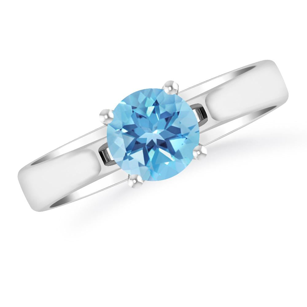 White Gold - Blue Topaz