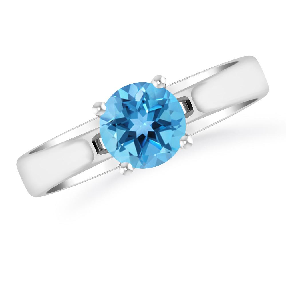 White Gold - Blue Topaz