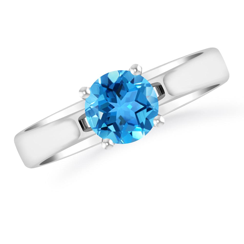 White Gold - Blue Topaz