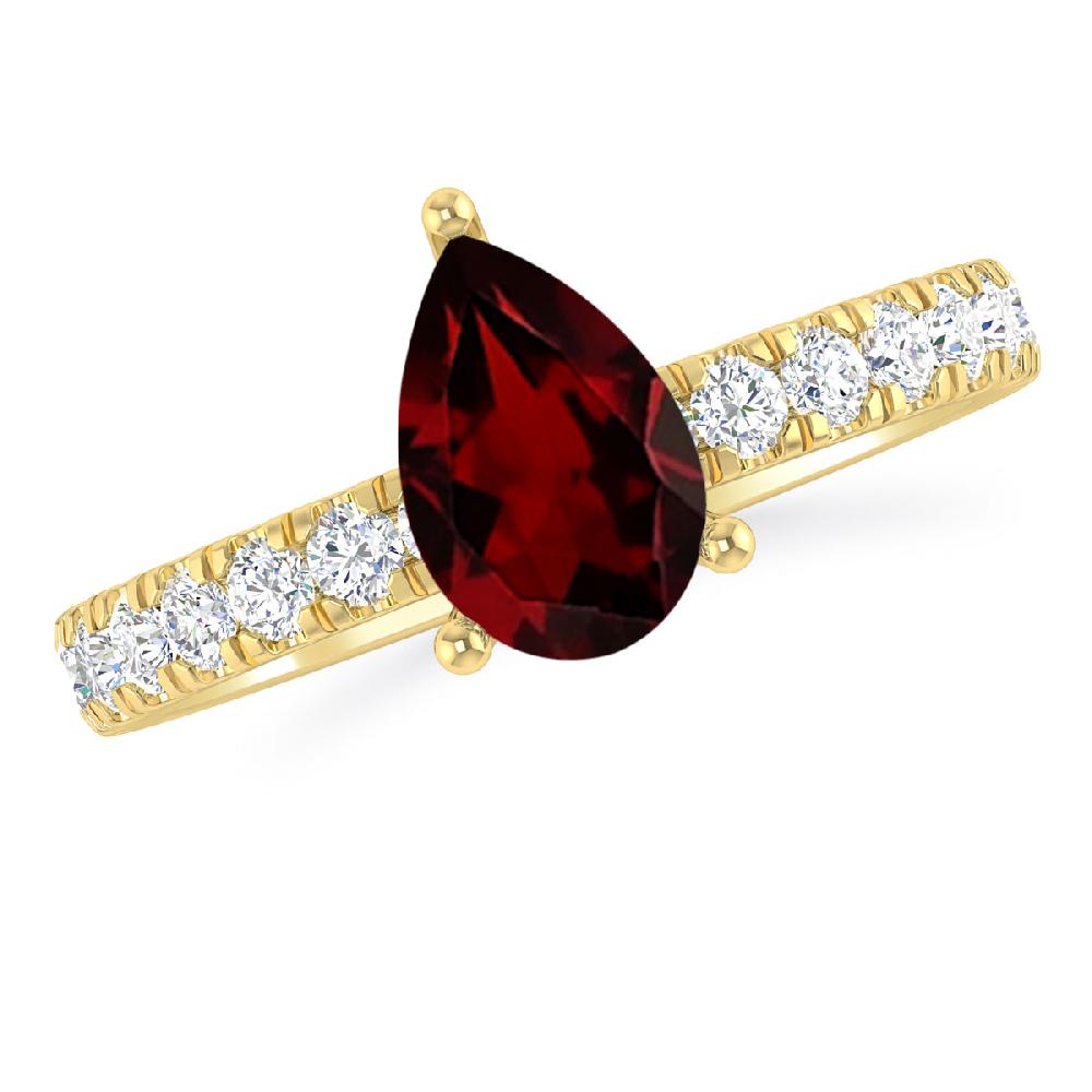 Yellow Gold - Garnet