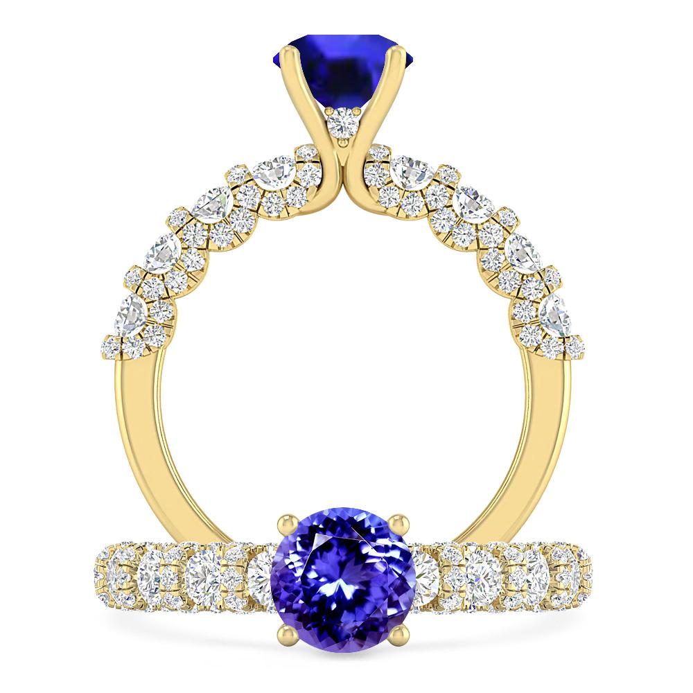 Yellow Gold - Tanzanite