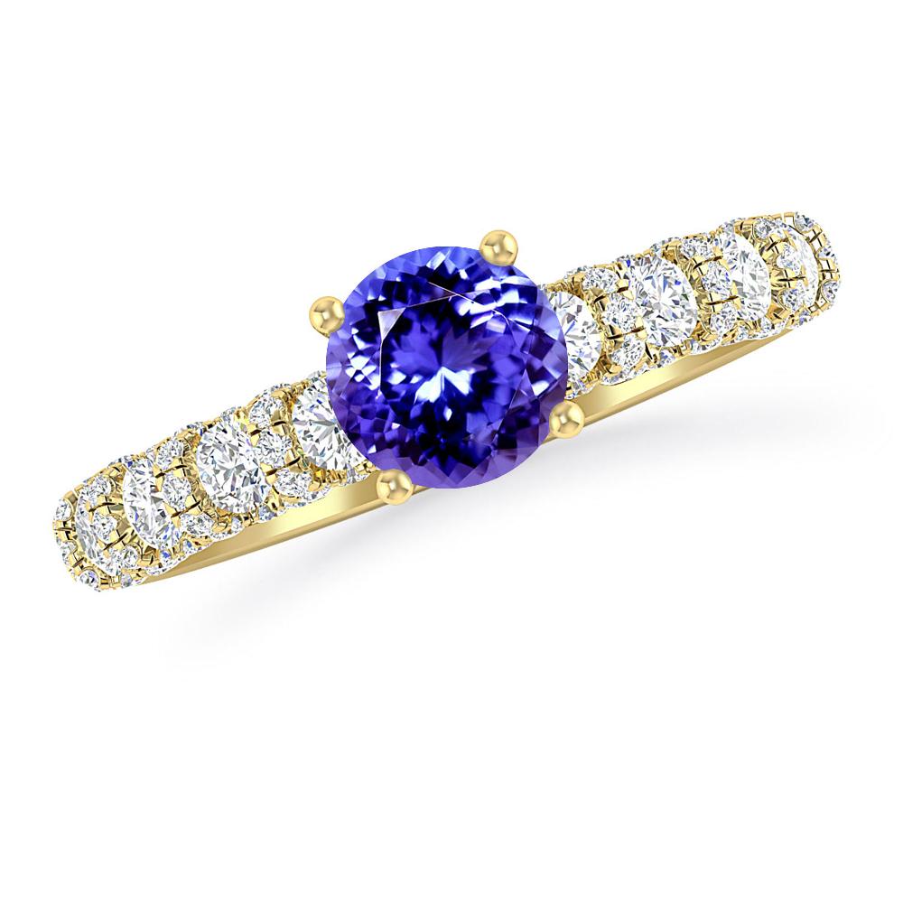 Yellow Gold - Tanzanite