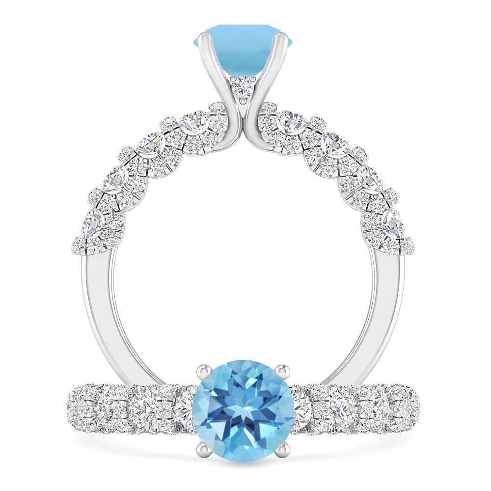 White Gold - Blue Topaz